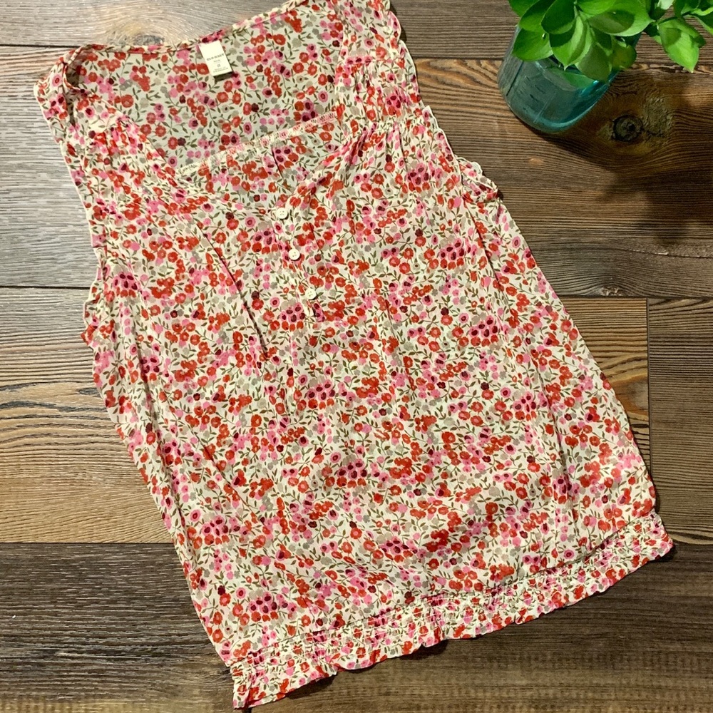 Floral Sheer Tank Top - Small - Picture 1 of 9